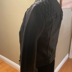 Black leather jacket